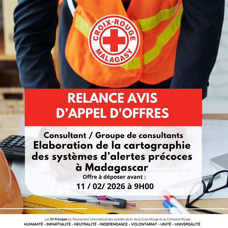 APPEL D’OFFRES POUR LA CARTOGRAPHIE DES SYSTEMES D'ALERTES PRECOCES EXISTANT A MADAGASCAR